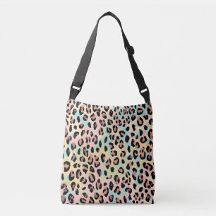 Colourful Pastel Leopard Print Crossbody Bag