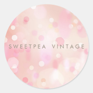 Colourful Pastel Lights Bokeh Customisable Sticker