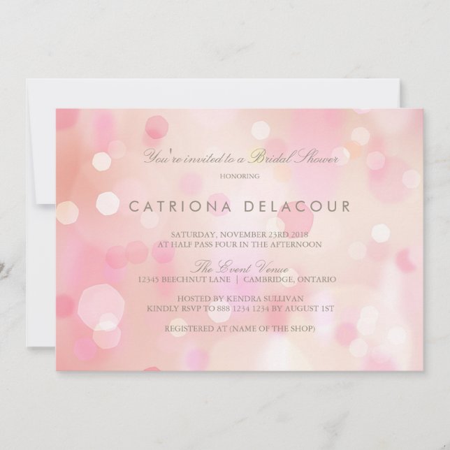 Colourful Pastel Lights Bridal Shower Invitation (Front)
