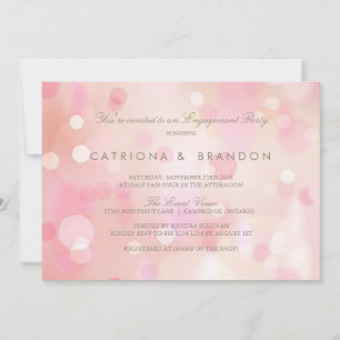 Colourful Pastel Lights Engagement Party Invitatio Invitation