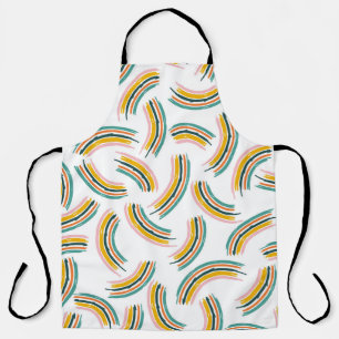 Colourful pastel lines and shapes. Rainbow shapes, Apron