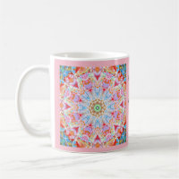 Colourful Pastel Mandala Mug with Julian of