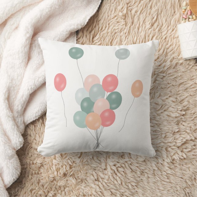 Colourful Pastel Party Balloons  Cushion (Blanket)