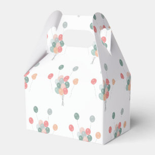 Colourful Pastel Party Balloons Favour Box