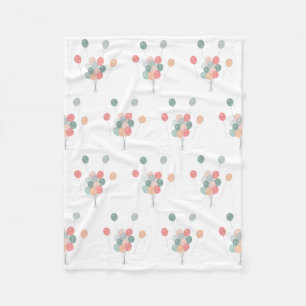 Colourful Pastel Party Balloons Fleece Blanket