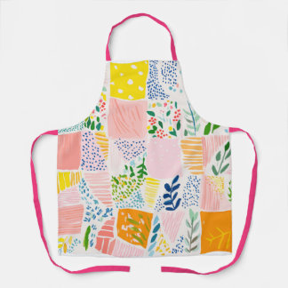 Colourful Pastel Patchwork Preppy Apron