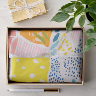 Colourful Pastel Patchwork Preppy Tissue Paper