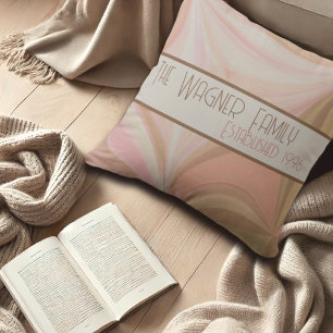 Colourful Pastel Personalised Name Date Inspirivit Cushion