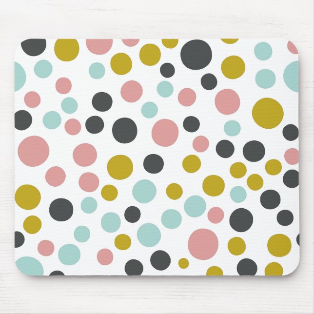 Colourful Pastel Polka Dots | Mouse Pad (Front)