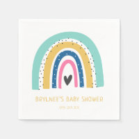 Colourful Pastel Rainbow Baby Shower