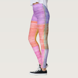 Colourful Pastel Rectangle Blends Leggings
