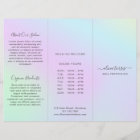 Colourful Pastel Salon Holographic Trifold Brochur