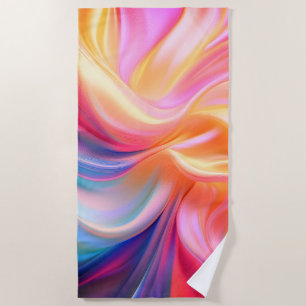 Colourful Pastel Silk Beach Towel