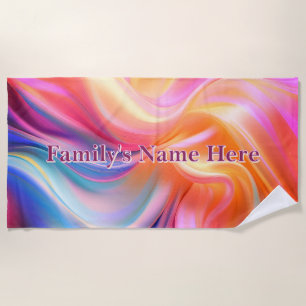 Colourful Pastel Silk Beach Towel