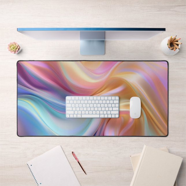 Colourful Pastel Silk Desk Mat (Office 1)