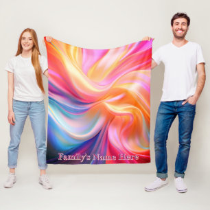 Colourful Pastel Silk Fleece Blanket
