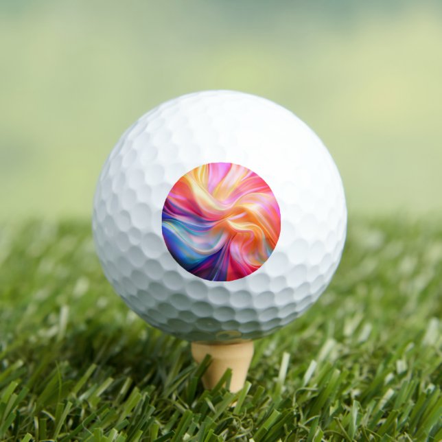Colourful Pastel Silk Golf Balls (Insitu Tee)