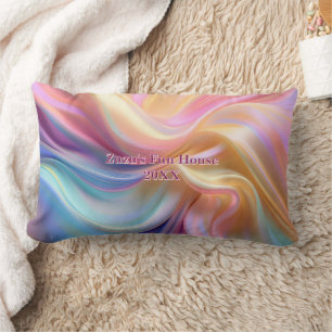 Colourful Pastel Silk Lumbar Cushion