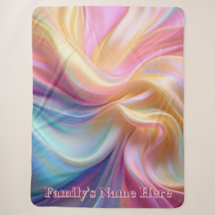 Colourful Pastel Silk Sherpa Blanket