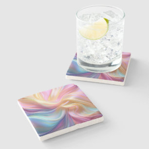Colourful Pastel Silk Stone Coaster