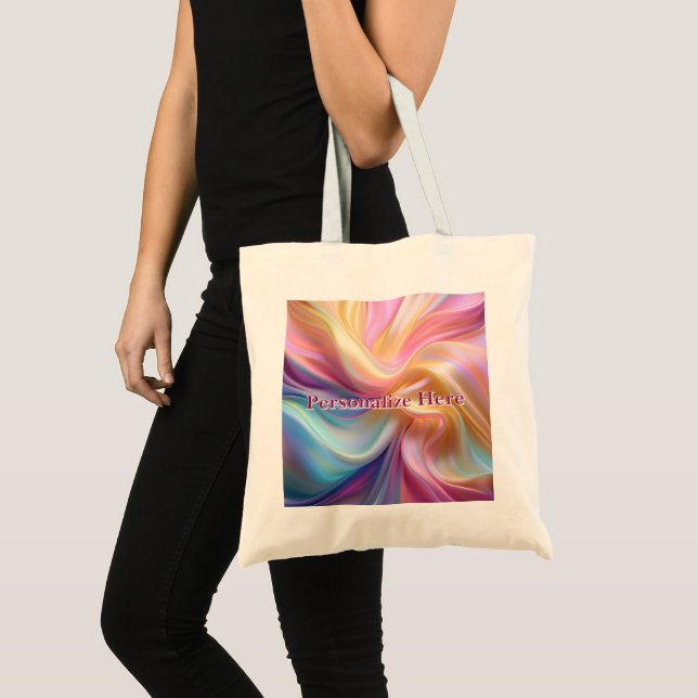 Colourful Pastel Silk Tote Bag (Front (Product))