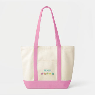 Colourful Pastel Starfish Custom Beach Tote Bag