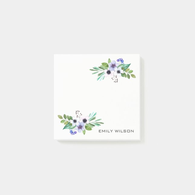 Colourful Pastel Tones Bouquet Post-it Notes (Front)