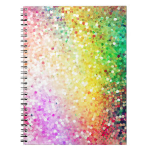 Colourful Pastel Tones Retro Glitter 2 Notebook