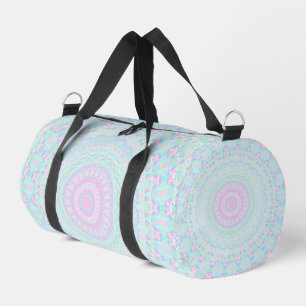 Colourful Pastel Trippy Groovy Retro Hippie Mandal Duffle Bag