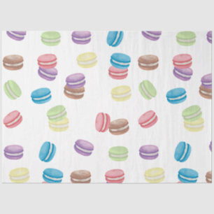 Colourful Pastel Watercolor French Macarons  Tissue Paper