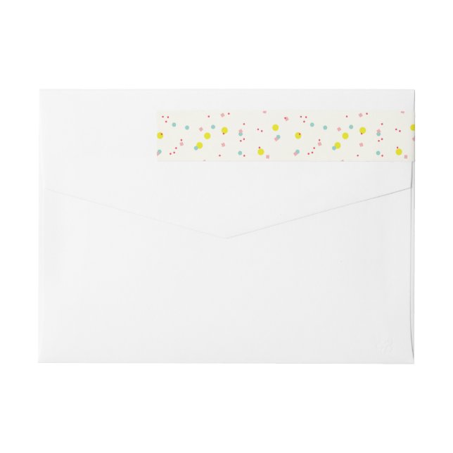 Colourful Pastels Confetti Dots Oh What Fun Holida Wrap Around Label (Back)