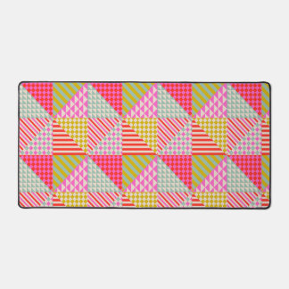 Colourful Patchwork Aesthetic Desk Mat Mousepad