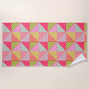 Colourful Patchwork Beach Towel Summer & Vacatio