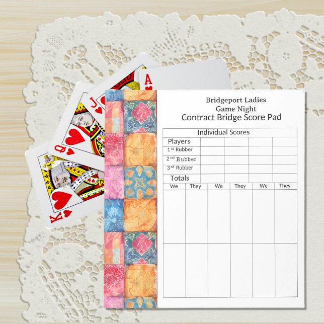 Colourful Patchwork Bridge Score Notepad (Creator Uploaded)