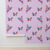 Colourful Patchwork Butterflies Design