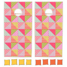 Colourful Patchwork Cornhole Set