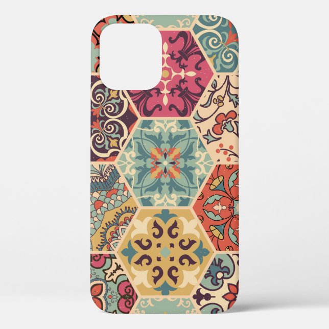 Colourful Patchwork Islam Majolica Tile Case-Mate iPhone Case (Back)