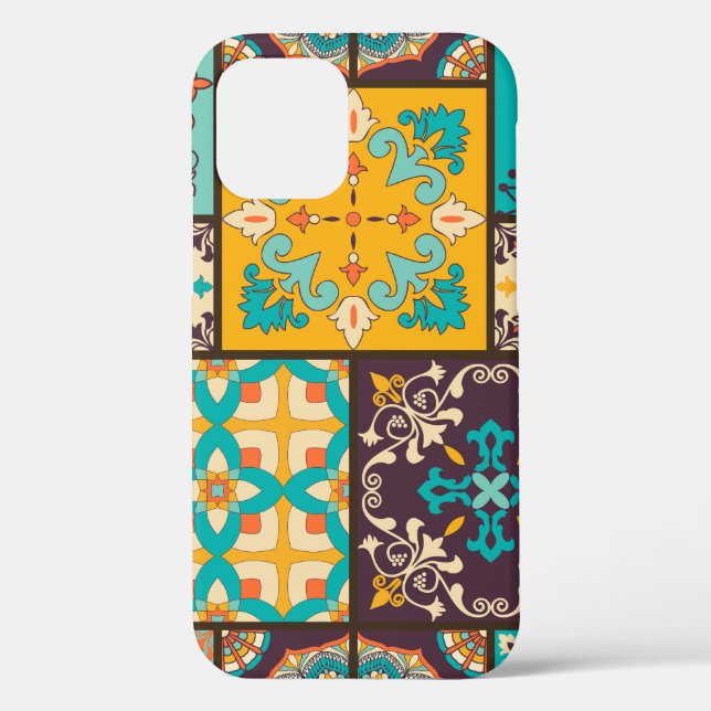 Colourful Patchwork Islamic Tile Seamless Case-Mate iPhone Case (Back)