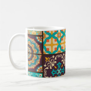 Colourful Patchwork Islamic Tile Seamless Coffee Mug