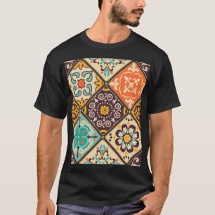 Colourful Patchwork: Majolica Tile Design T-Shirt