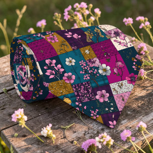 Colourful Patchwork Pattern Custom Necktie
