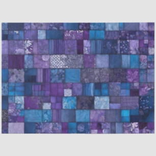 Colourful Patchwork Quilt Art Tissue Paper