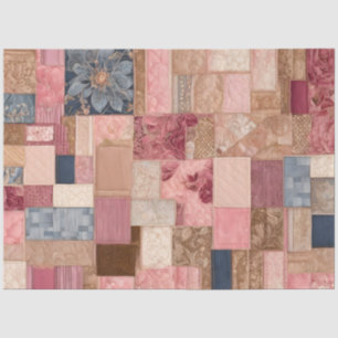Colourful Patchwork Quilt Art Tissue Paper