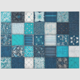 Colourful Patchwork Quilt Art Tissue Paper