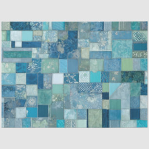 Colourful Patchwork Quilt Art Tissue Paper