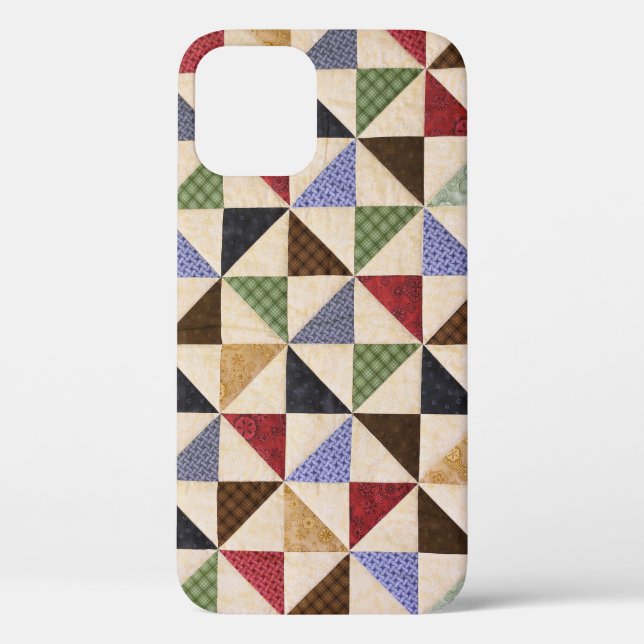 Colourful Patchwork Quilt: Flower Texture. Case-Mate iPhone Case (Back)