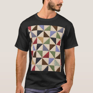 Colourful Patchwork Quilt: Flower Texture. T-Shirt