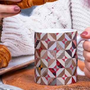 Colourful Patchwork Quilt Pattern Coffee Mug