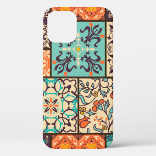 Colourful Patchwork Tile: Islamic Majolica Motifs iPhone 12 Case