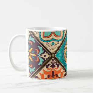 Colourful patchwork tile: Islamic motifs. Coffee Mug